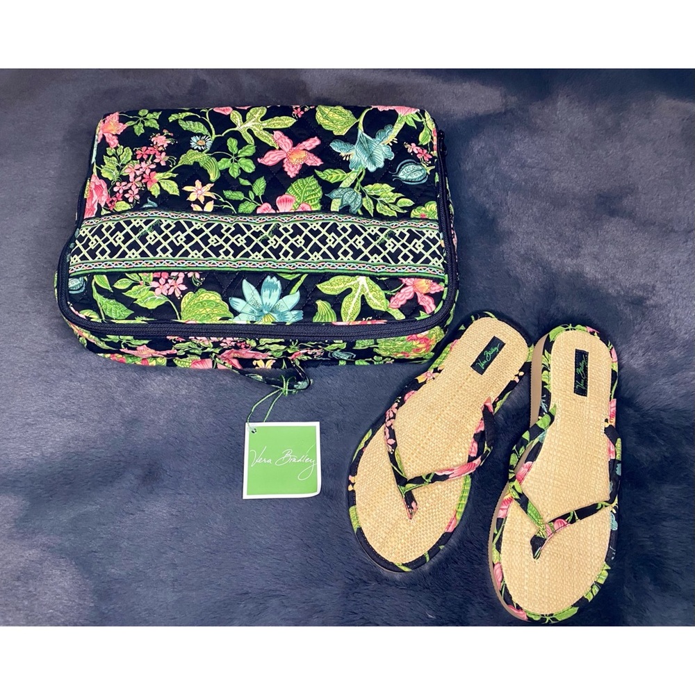 Vera Bradley Travel Bag & Flip Flops
